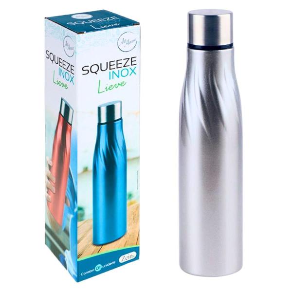 Imagem de Garrafa Squeeze Inox 1Litro Academia Esporte Ler 1000Ml