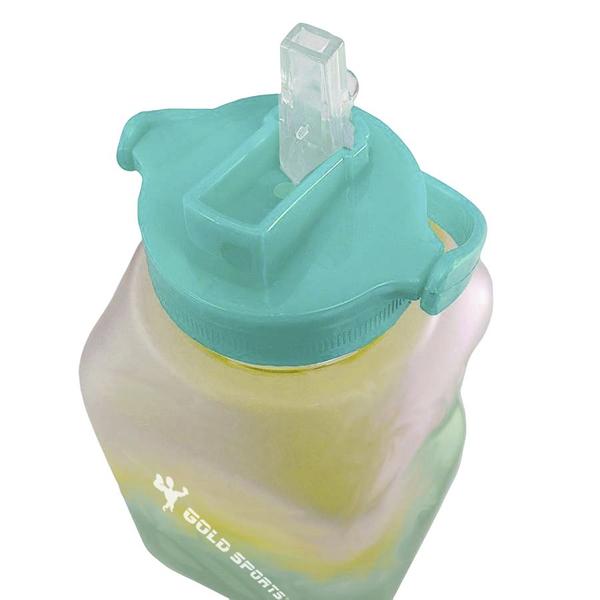 Imagem de Garrafa Squeeze Plástica Gold Sports Cubo Emborrachada -1Litro - BPA-FREE