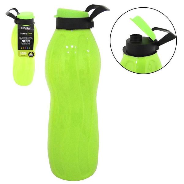 Imagem de Garrafa Squeeze Plastico Pet Infinity Neon Verde 2L Sttw