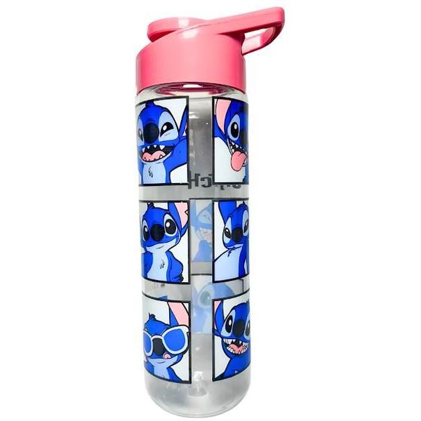 Imagem de Garrafa Squeeze Plástico Stitch Tampa E Alça Infantil 700ML