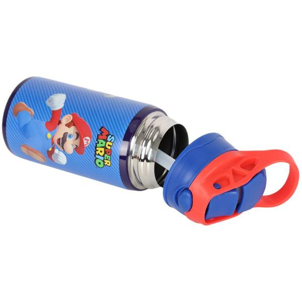 Imagem de Garrafa squeeze térmica infantil Super Mario Nintendo 500 ml