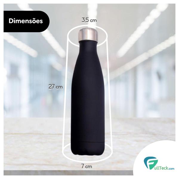 Imagem de Garrafa Squeeze Térmico Água 500ml Aço Inox Academia Fitness