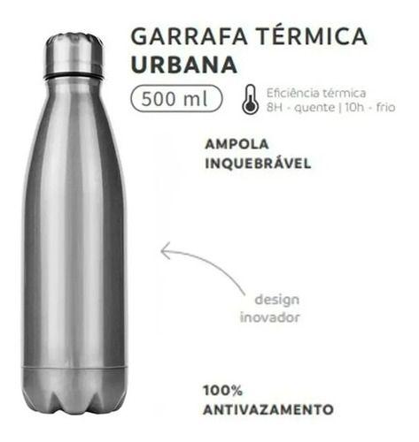 Imagem de Garrafa Squeeze Urbana Inox 600ml Fitnes Academia - Soprano