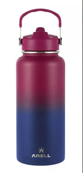 Imagem de Garrafa straw flask 946ml wild violet fitness, academia, camping, treino