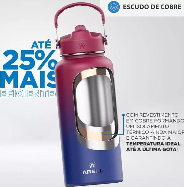 Imagem de Garrafa straw flask 946ml wild violet fitness, academia, camping, treino