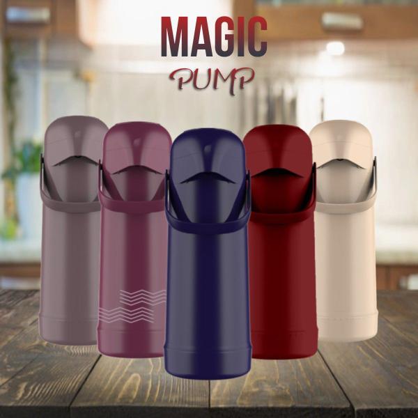 Imagem de Garrafa Térmica 1 Litro Pressão Magic Pump Termolar Café Chá