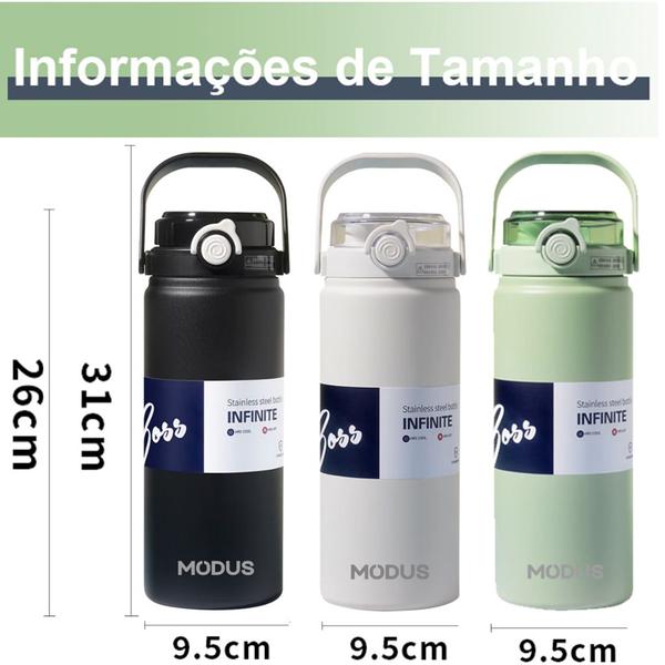 Imagem de Garrafa Térmica 1200ml de Café Água Suco Parede Dupla A Vácuo Inox Camping Academia Passeio Caminhada Portátil