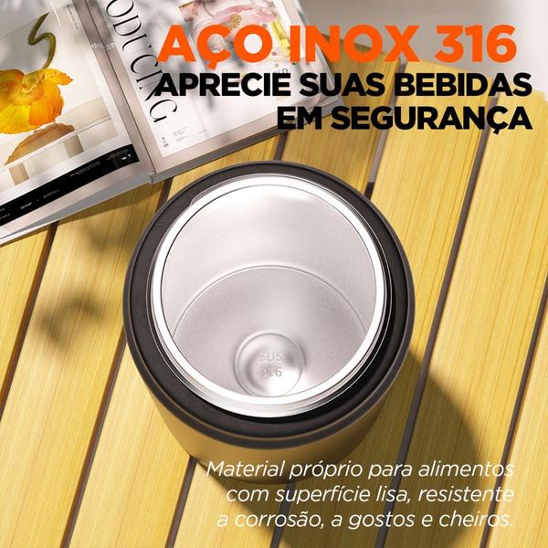 Imagem de Garrafa Térmica 1200ml de Café Água Suco Parede Dupla A Vácuo Inox Camping Academia Passeio Caminhada Portátil