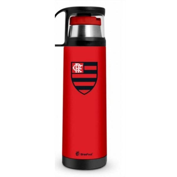 Imagem de Garrafa Térmica 475ml com Caneca - Flamengo Oficial Rubro Negro Brasfoot