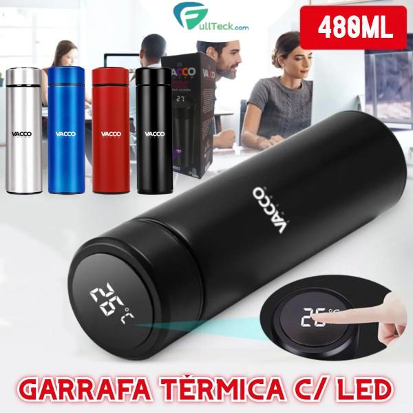 Imagem de Garrafa Térmica 480ml A Vácuo Com Visor Led Temperatura Café