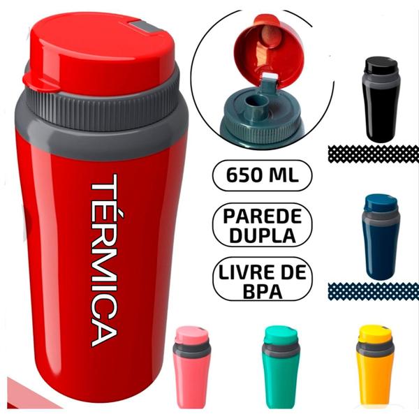 Imagem de Garrafa Termica 650ml chá água até 6h 650ml