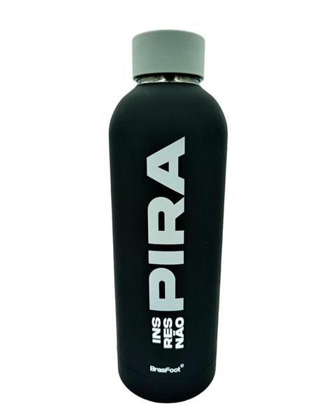 Garrafa térmica aço inox 500ml não pira academia escritório - BRASFOOT Imagem de Garrafa térmica aço inox 500ml não pira academia escritório - BRASFOOT