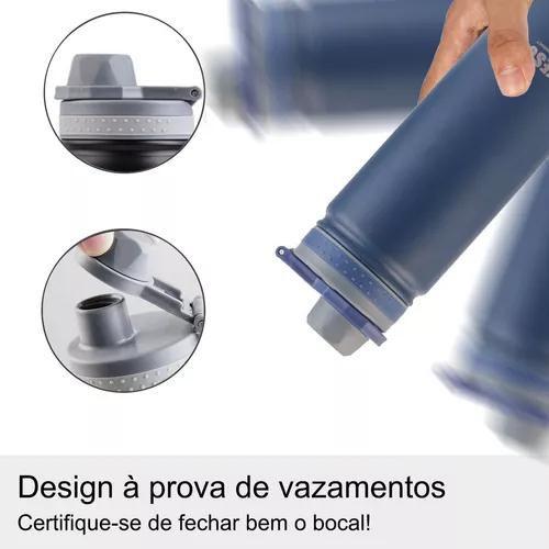 Imagem de Garrafa Térmica Aço Inox Portátil 750ml Café Suco Água Academia Passeio Caminhada Camping