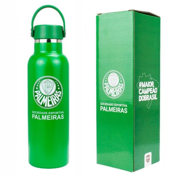 Imagem de Garrafa Térmica Alça Rosqueável 500ml - Palmeiras