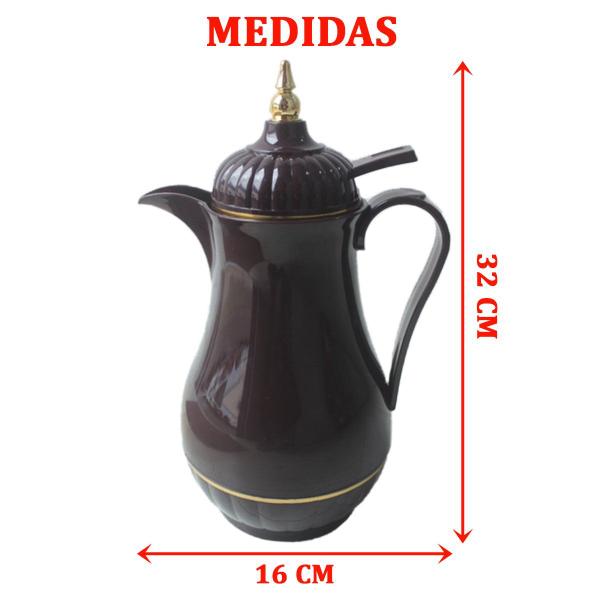 Imagem de Garrafa Térmica Arábica Luxuosa Vintage Vinho 1L Bule Café