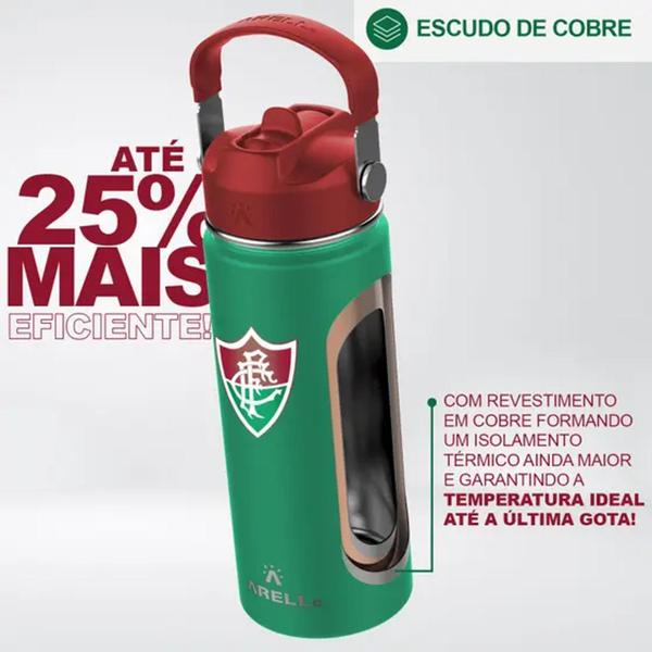 Imagem de Garrafa Térmica Arell a Vácuo Tricolor do Fluminense 532ml