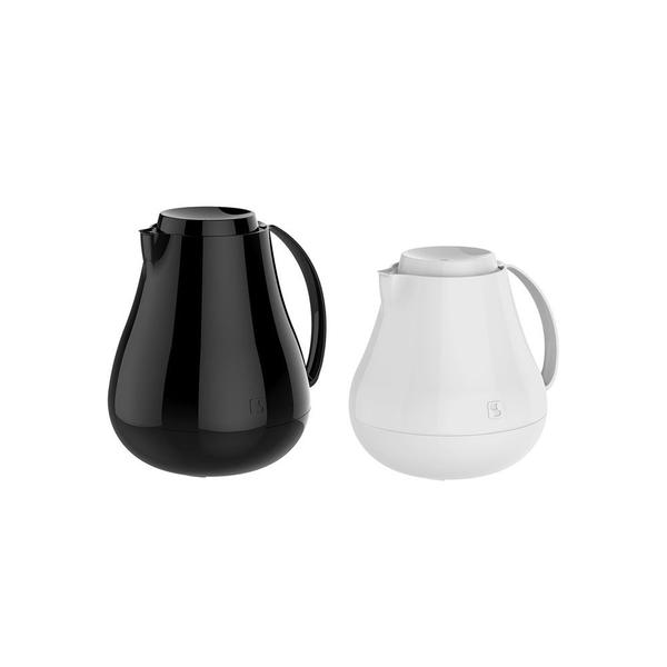 Imagem de Garrafa Termica Bule Branco e Preto Leite Cafe 400 e 750ml