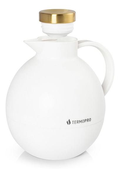 Imagem de Garrafa Térmica Café Chá Italy 1L Branca TermoPro Glass