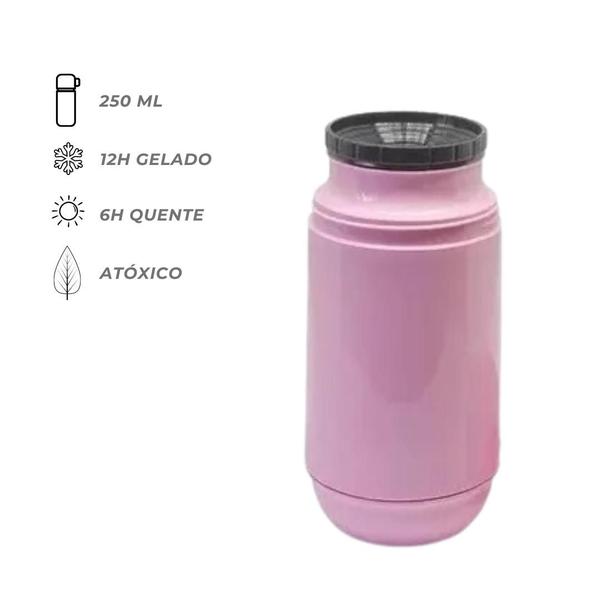 Imagem de Garrafa Térmica Cafeteira Tampa Copo Café Leite Chá 250ml