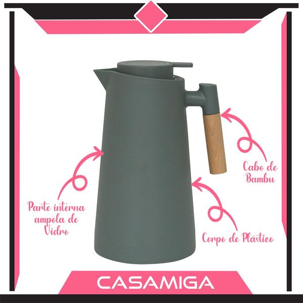 Imagem de Garrafa Térmica Charm Oliva 1l Class Home