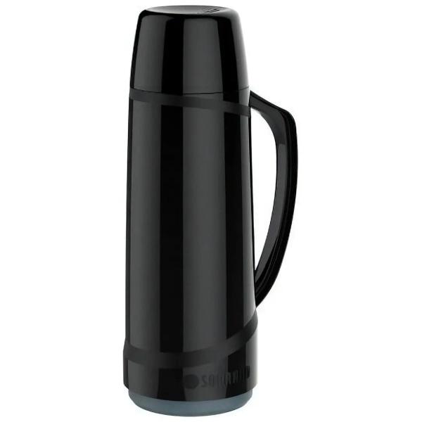 Garrafa Térmica Cristal 1 Litro Preta Soprano