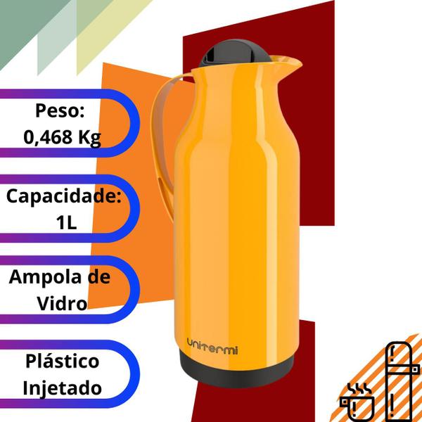 Imagem de Garrafa Térmica de 1 Litro Siena Unitermi Chá Café Água Tereré Chimarrão