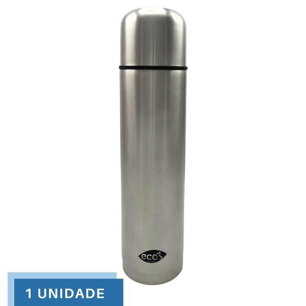 Imagem de Garrafa Térmica de Aço Inox Portátil 1L Água Premium - 1 un