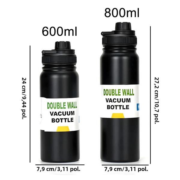 Imagem de Garrafa Térmica de Aço Inoxidável Portátil - 600ml/800ml com Filtro de Chá