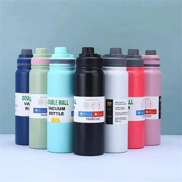 Imagem de Garrafa Térmica de Aço Inoxidável Portátil - 600ml/800ml com Filtro de Chá