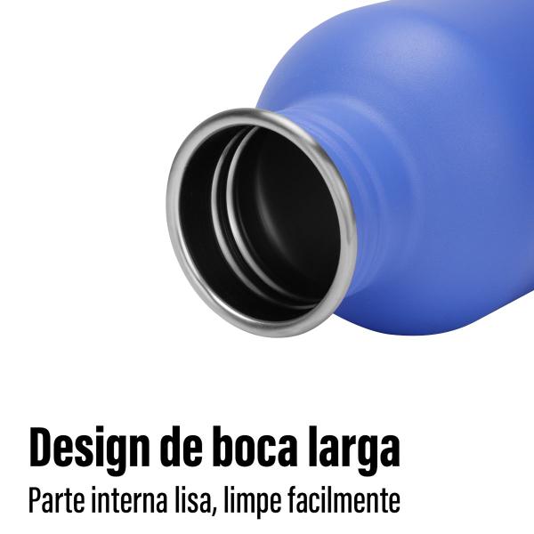 Imagem de Garrafa Térmica de Água Café Suco A Vácuo 1000ml Inox Parede Dupla Camping Academia Passeio Caminhada Portátil