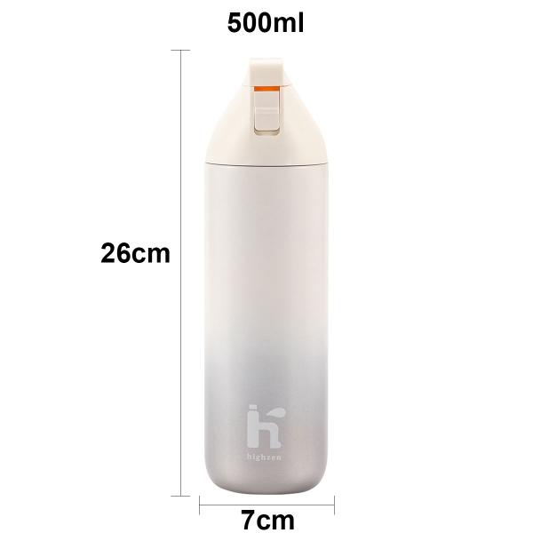 Imagem de Garrafa Térmica de Água Café Suco A Vácuo 500 ml Inox Parede Dupla Camping Academia Passeio Caminhada Portátil