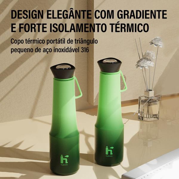 Imagem de Garrafa Térmica de Água Café Suco A Vácuo 500ml Inox Parede Dupla Camping Academia Passeio Caminhada Portátil