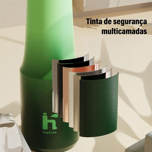 Imagem de Garrafa Térmica de Água Café Suco A Vácuo 500ml Inox Parede Dupla Camping Academia Passeio Caminhada Portátil