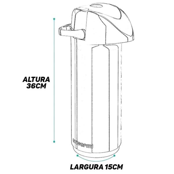 Imagem de Garrafa térmica de água Termolar capacidade 1 litro Magic Pump