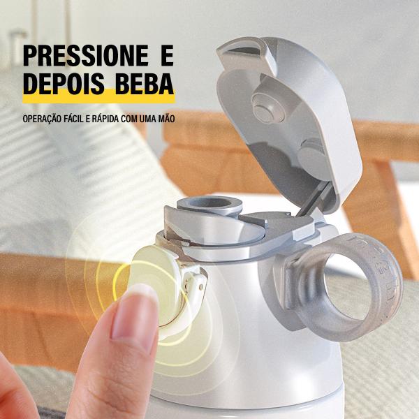 Imagem de Garrafa Térmica de Café Água Suco Parede Dupla A Vácuo 500 ml Inox Camping Academia Passeio Caminhada Portátil