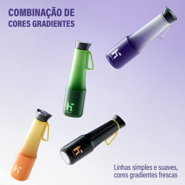 Imagem de Garrafa Térmica de Café Água Suco Parede Dupla A Vácuo 500ml Inox Camping Academia Passeio Caminhada Portátil