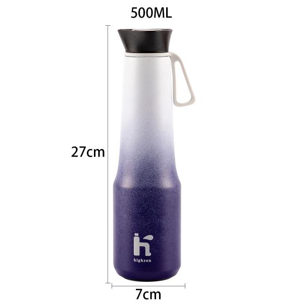 Imagem de Garrafa Térmica de Café Água Suco Parede Dupla A Vácuo 500ml Inox Camping Academia Passeio Caminhada Portátil