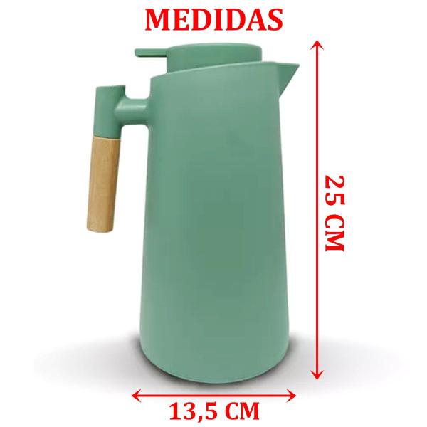 Imagem de Garrafa Térmica De Mesa Nórdica Azul Café Leite Chimarrão 1L