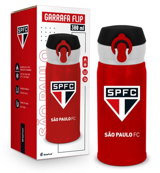 Imagem de Garrafa térmica flip 300ml times - são paulo