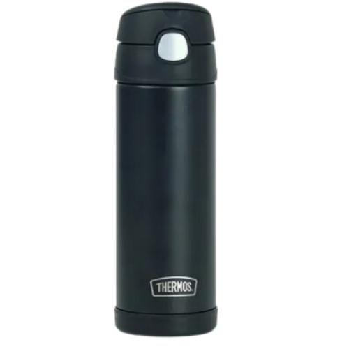 Imagem de Garrafa Térmica Infantil Adulto com Bico Preta Thermos   Funtainer 470ml de Alta Qualidade - Thermos