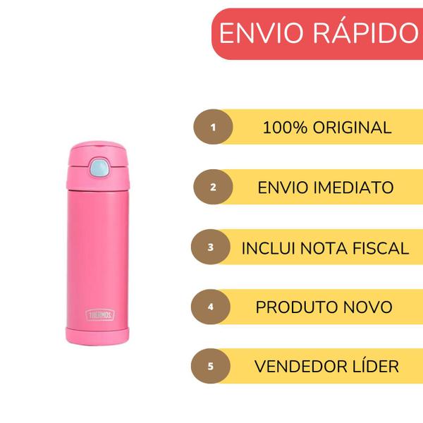 Imagem de Garrafa Térmica Infantil Inox 470ml Adolescente Alça