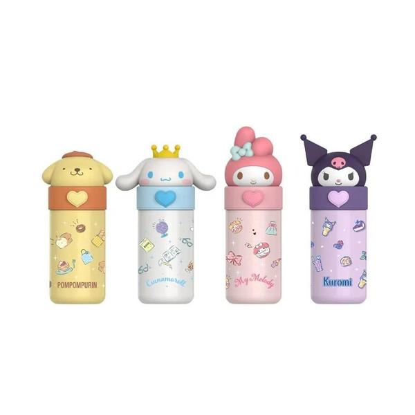 Imagem de Garrafa Térmica Infantil Kawaii Sanrio - Hello Kitty, Kuromi, Cinnamoroll e Melody - 350ml