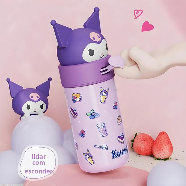 Imagem de Garrafa Térmica Infantil Sanrio - Hello Kitty, Kuromi, Cinnamoroll e Melody - 350ml