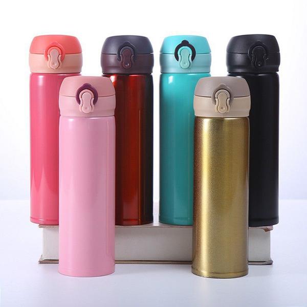Garrafa Térmica Inox 500ml Academia Bike Água Gelada Escola - SUPER TERMICA Imagem de Garrafa Térmica Inox 500ml Academia Bike Água Gelada Escola