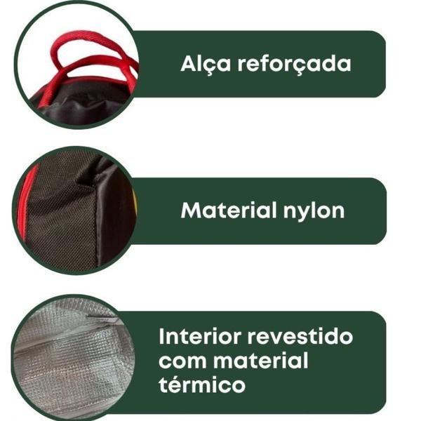 Imagem de Garrafa Térmica Inox Infantil + Lancheira Bolsa Pequena 