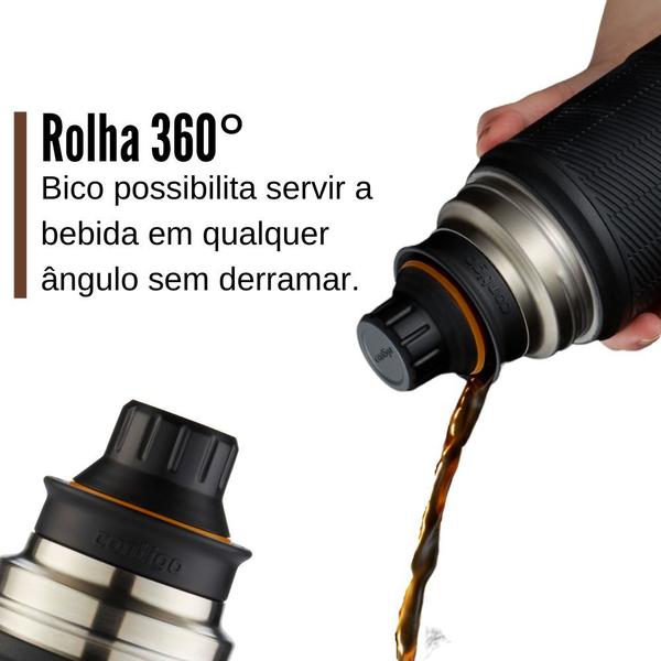 Imagem de Garrafa Térmica Inox Preto 739ml - Contigo