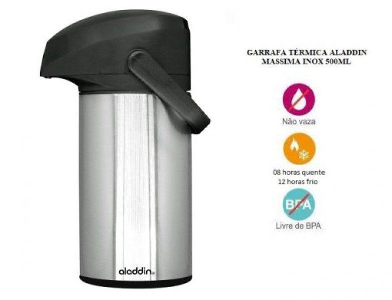 Imagem de Garrafa Térmica Massima Aço Inox 500Ml  - Aladdin