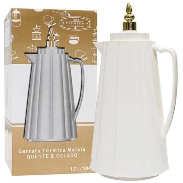 Imagem de Garrafa Térmica MB Home Premium Malala 1L Branco