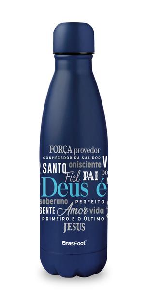 Garrafa térmica metal neo 500ml 6 horas frio/4 horas quente - deus é - brasfoot Imagem de Garrafa térmica metal neo 500ml 6 horas frio/4 horas quente - deus é - brasfoot