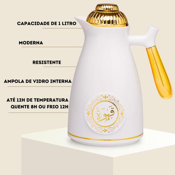 Imagem de Garrafa Térmica Plus Luxo Premium 1l Chás Café Presente